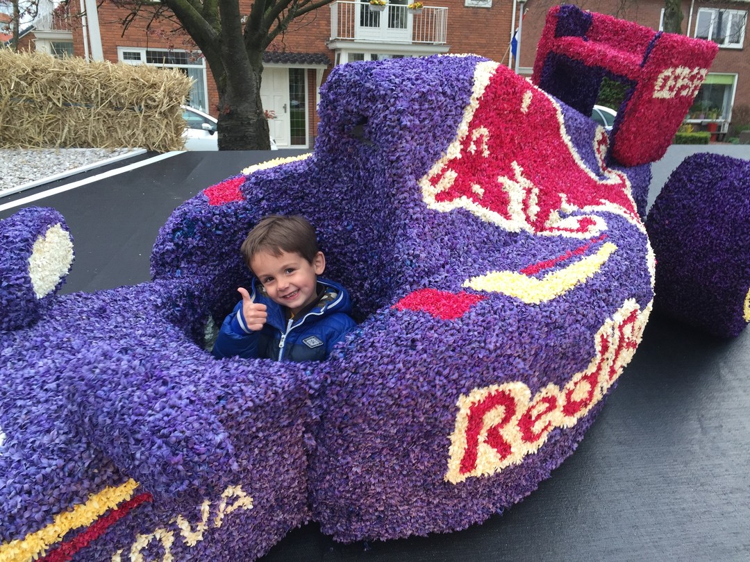 Yes, Max Verstappen has just won the 2021 F1 World Championship. Congratulations Max, you are the first Dutchman to achieve this!

On the picture a Red Bill F1 car from 2016 made with hundreds of thousands of hyacinth flowers. Made during the flower mosaic weekend in the Bollenstreek (Dutch flower region)!